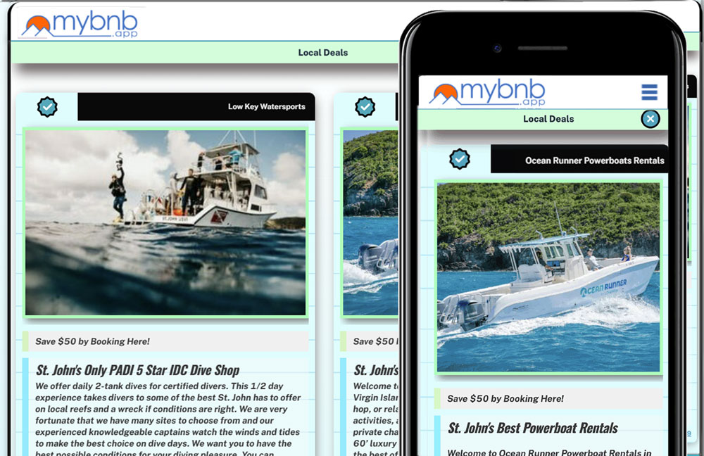 [themify_list icon="fa-check" icon_color="#00d419"] Add further goodwill by providing exclusive, local-merchant deals for your guests – sourced for you by the mybnb.app team [/themify_list]